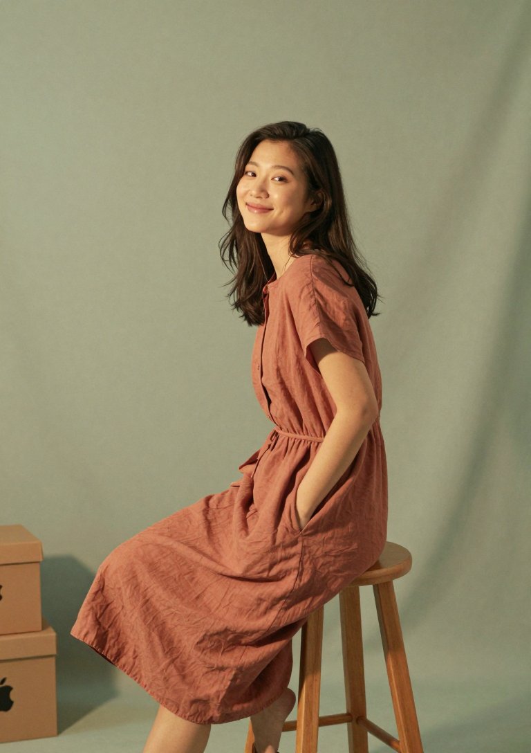 this rust dress is giving main character energy
