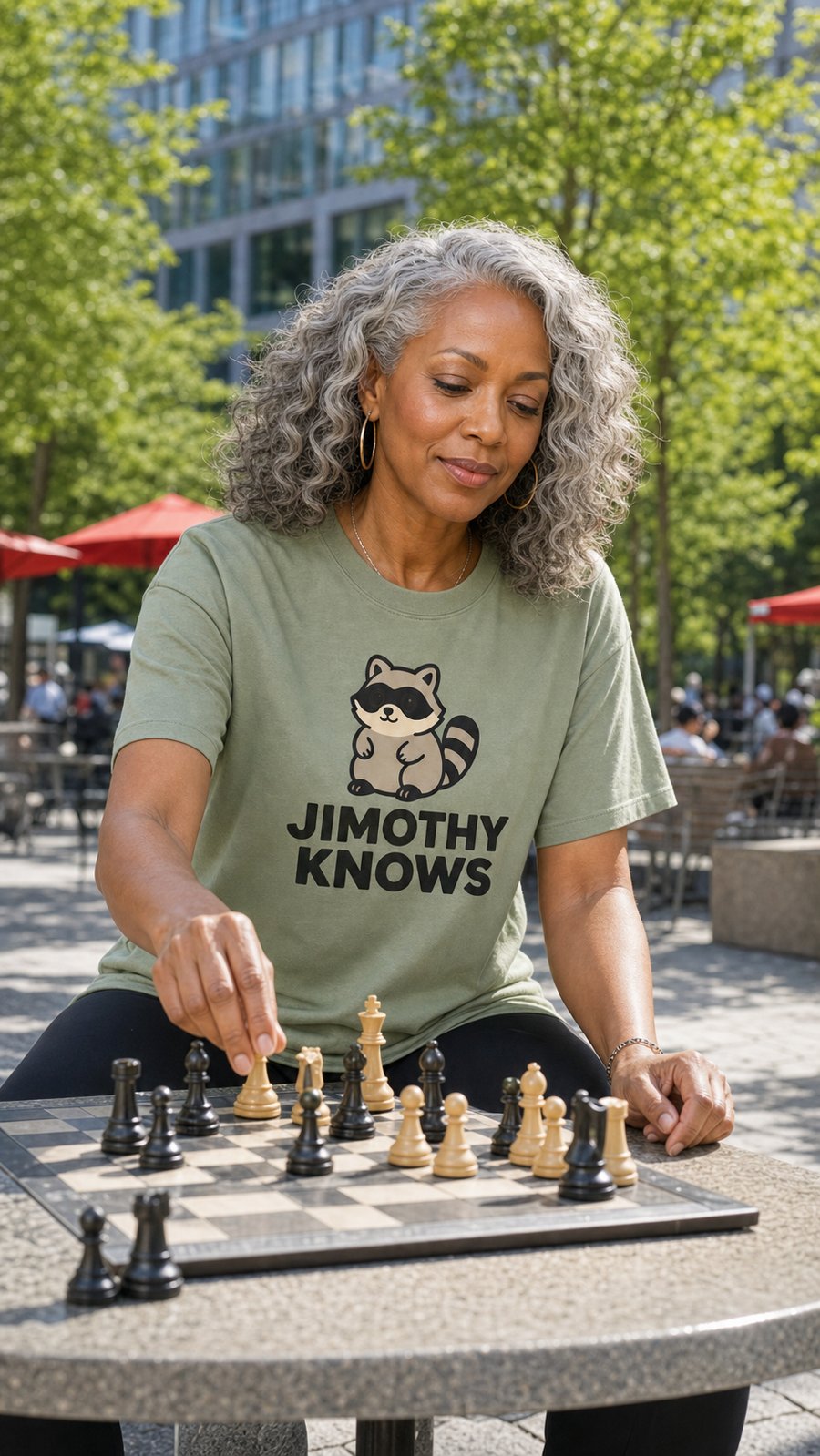 wearing this Jimothy tee with 'JIMOTHY KNOWS' to the park