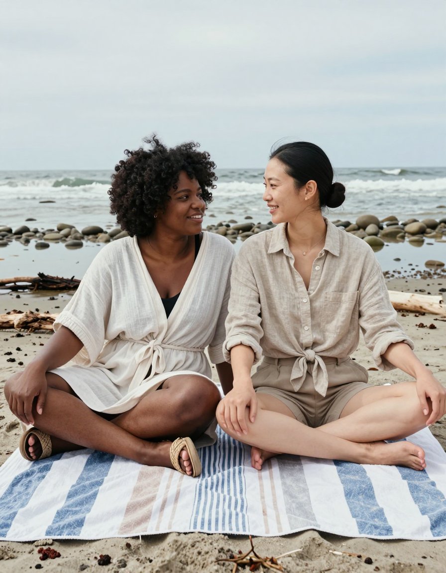 this linen set is actually insane for beach days