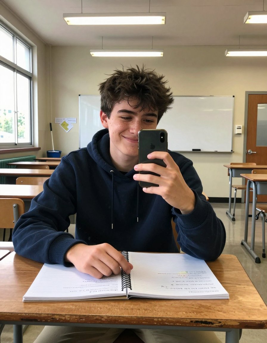 Cozy navy hoodie fit for study hall