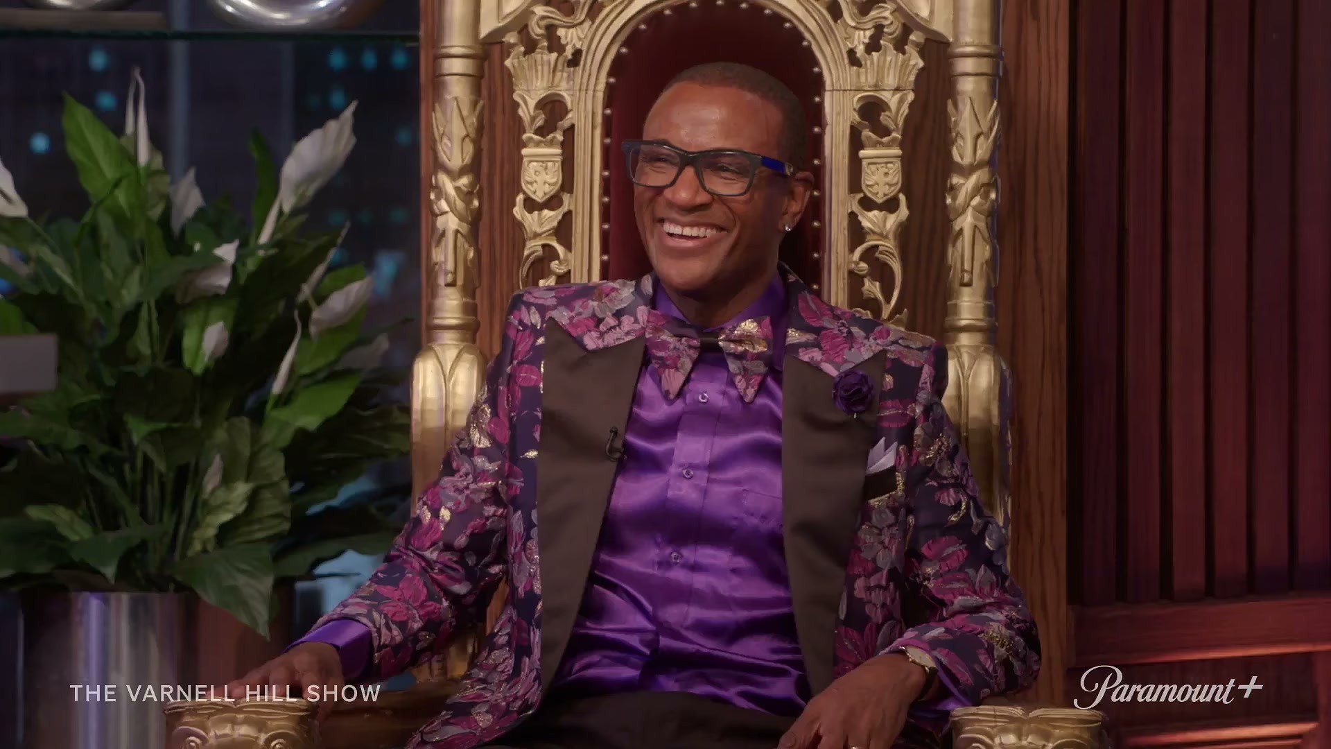 Tommy Davidson in The Varnell Hill Show on Paramount+ — all that purple on purple and it still works
