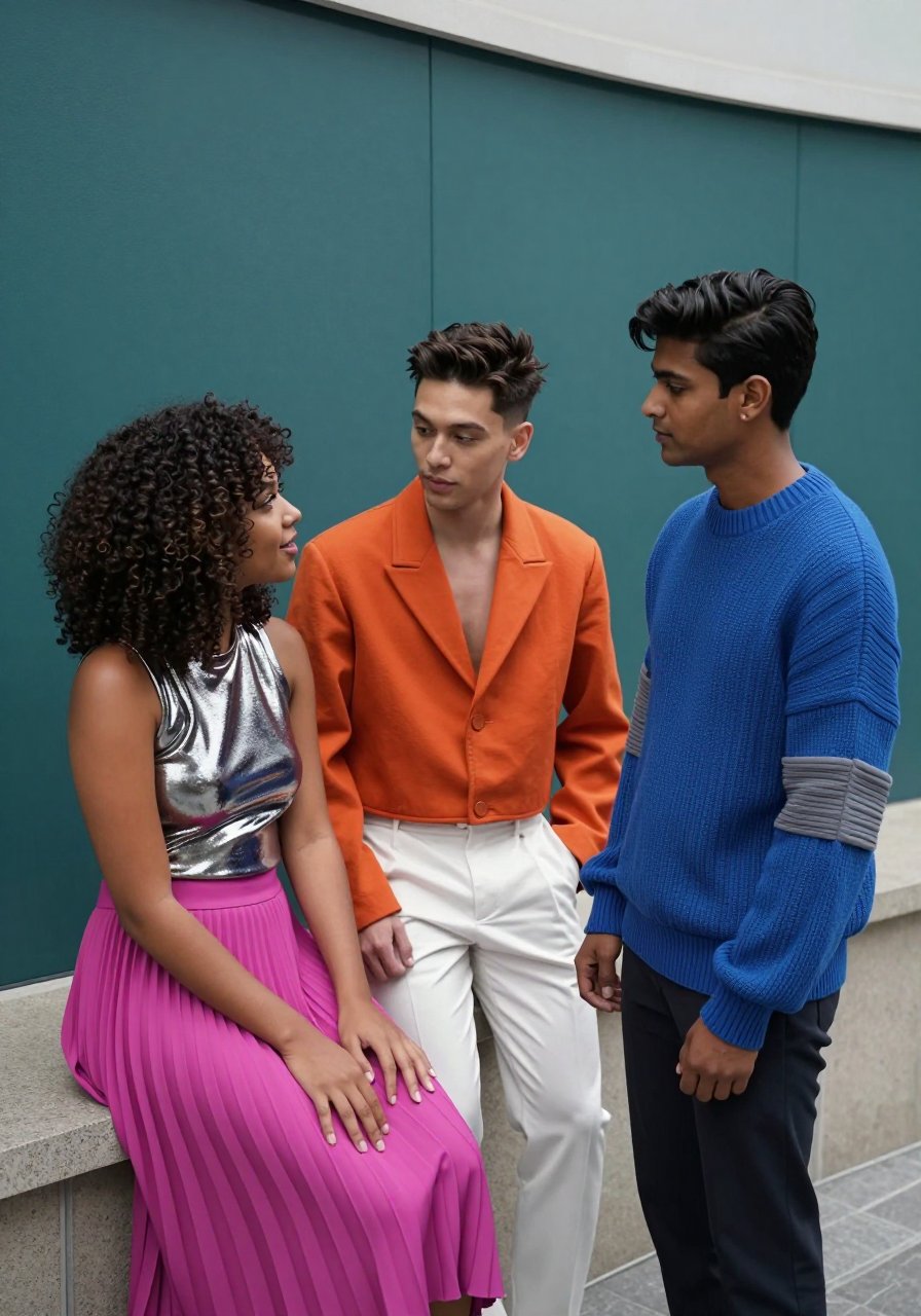 that metallic top is giving main character energy ✨
