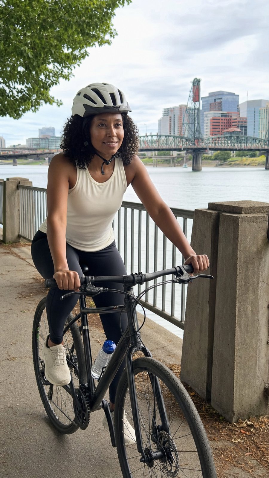 The ribbed tank is giving serious commuter energy