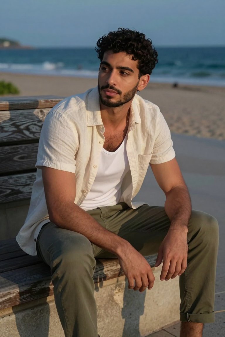 that linen shirt is doing all the work