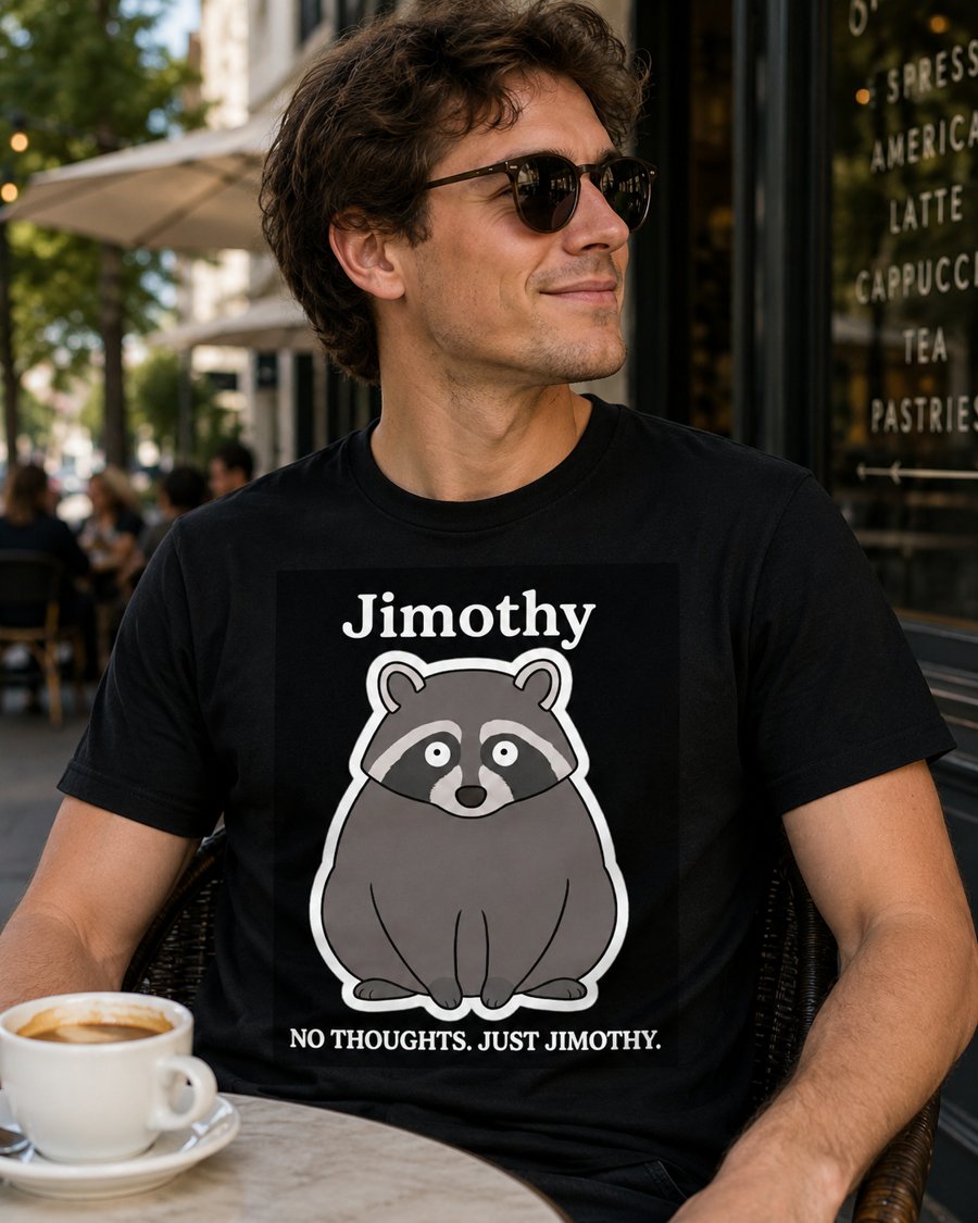Does the phrase "NO THOUGHTS. JUST JIMOTHY." make you want to just sit back and relax?