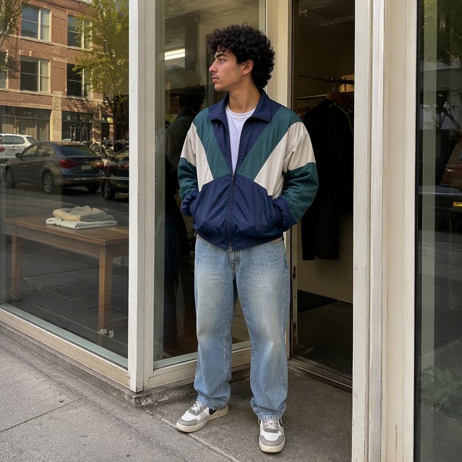 that windbreaker is carrying the whole fit