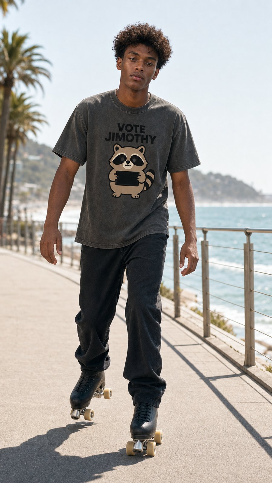VOTE JIMOTHY is the message on this cute raccoon tee