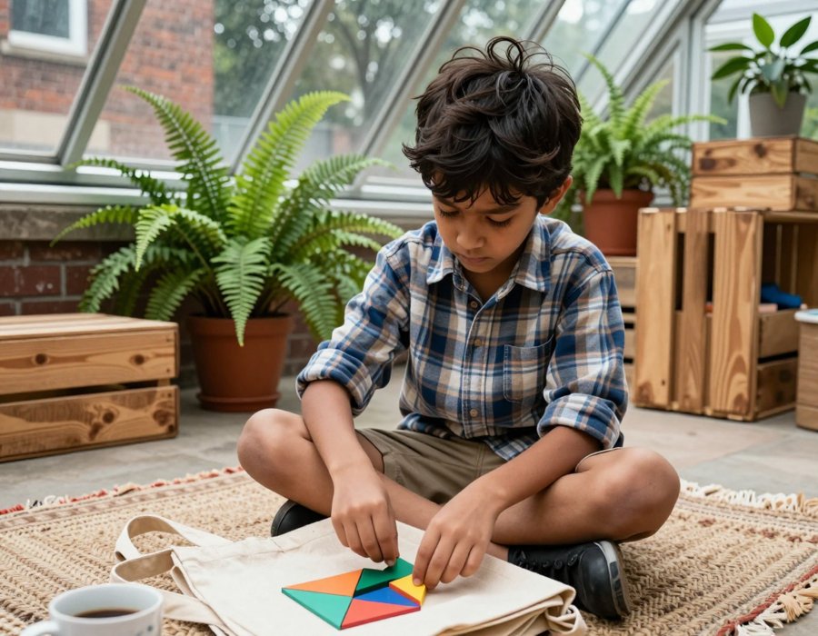 Classic plaid shirt styling for boys.