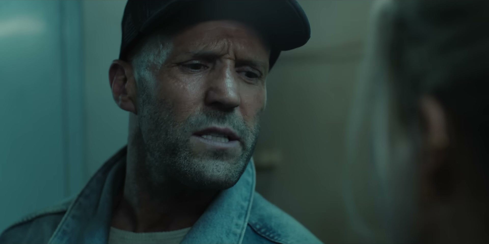 Jason Statham in Mutiny — denim jacket days are officially back
