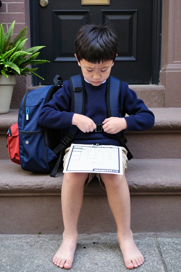First Day Ready: Cozy Navy Sweater Fit
